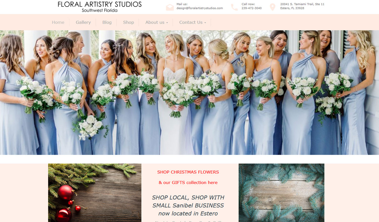 Floral Artistry Studios Website